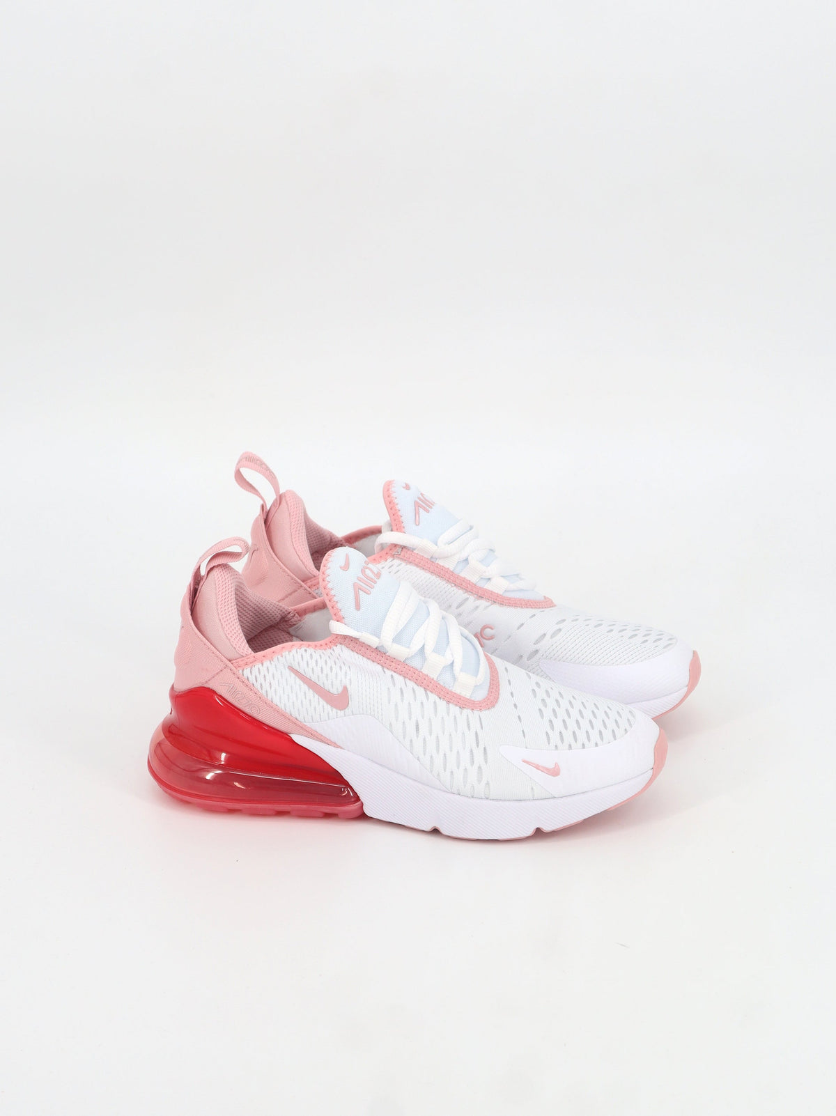 Image for Women's Brand Logo Printed Trainers,White/Pink