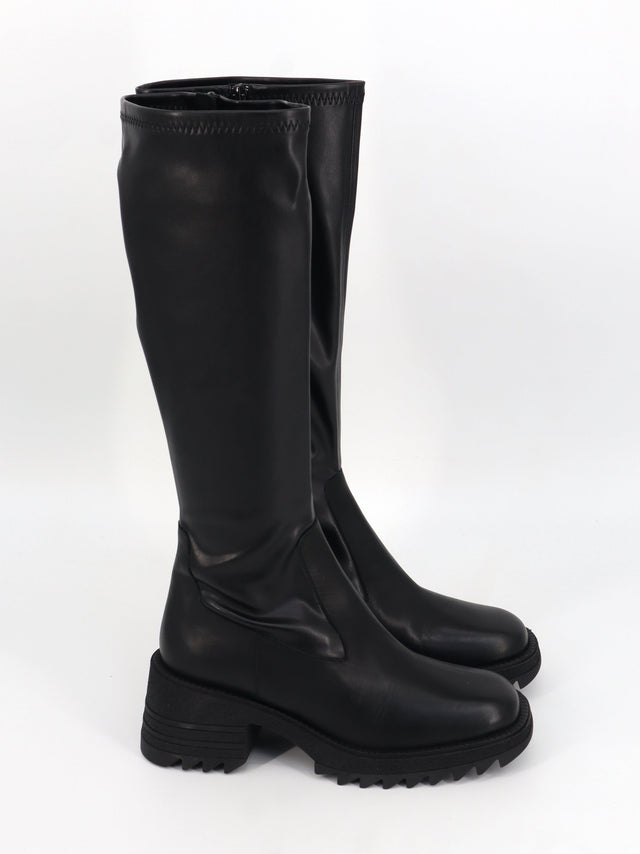 Image for Women's Plain Leather Boots,Black