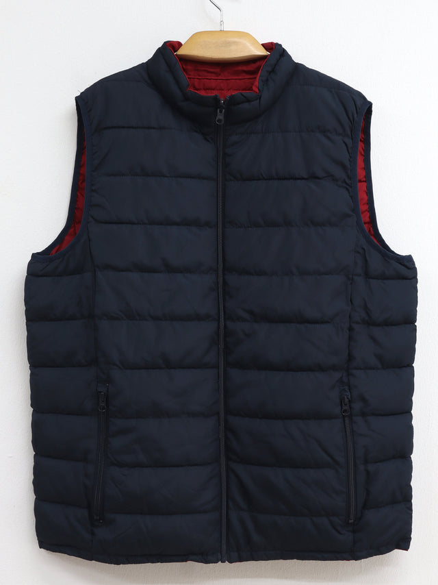 Image for Men's Plain Solid Puffer Vest,Navy