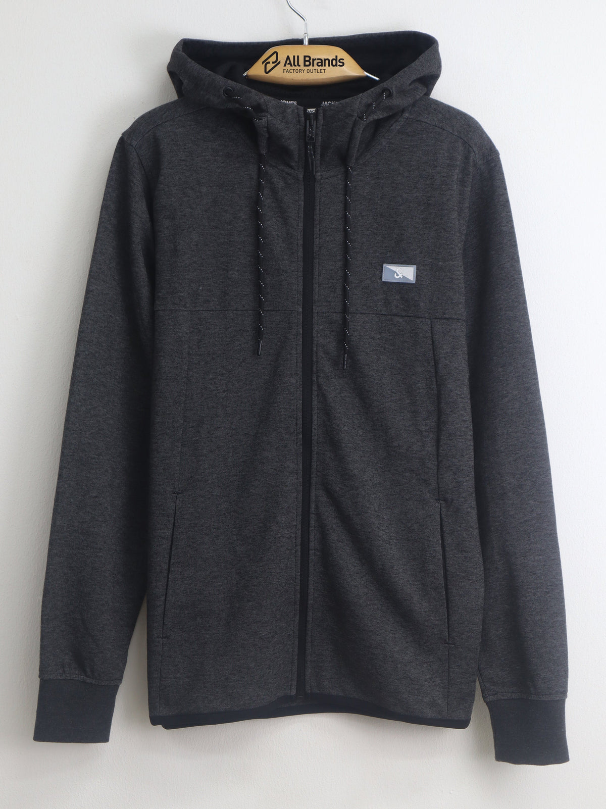 Image for Men's Zipped Up Sport Hoodie,Dark Grey