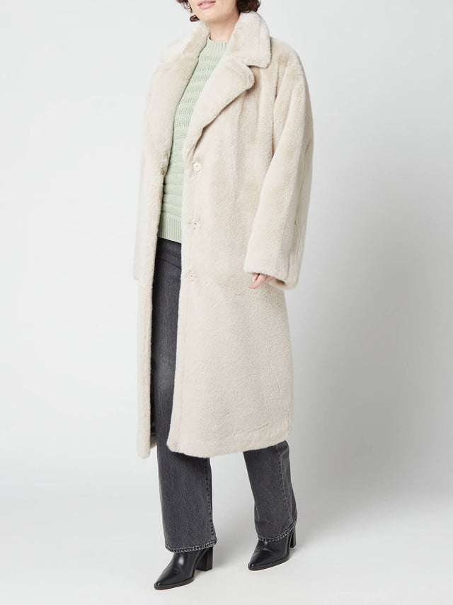 Image for Women's Faux Fur Soft Coat,Light Beige