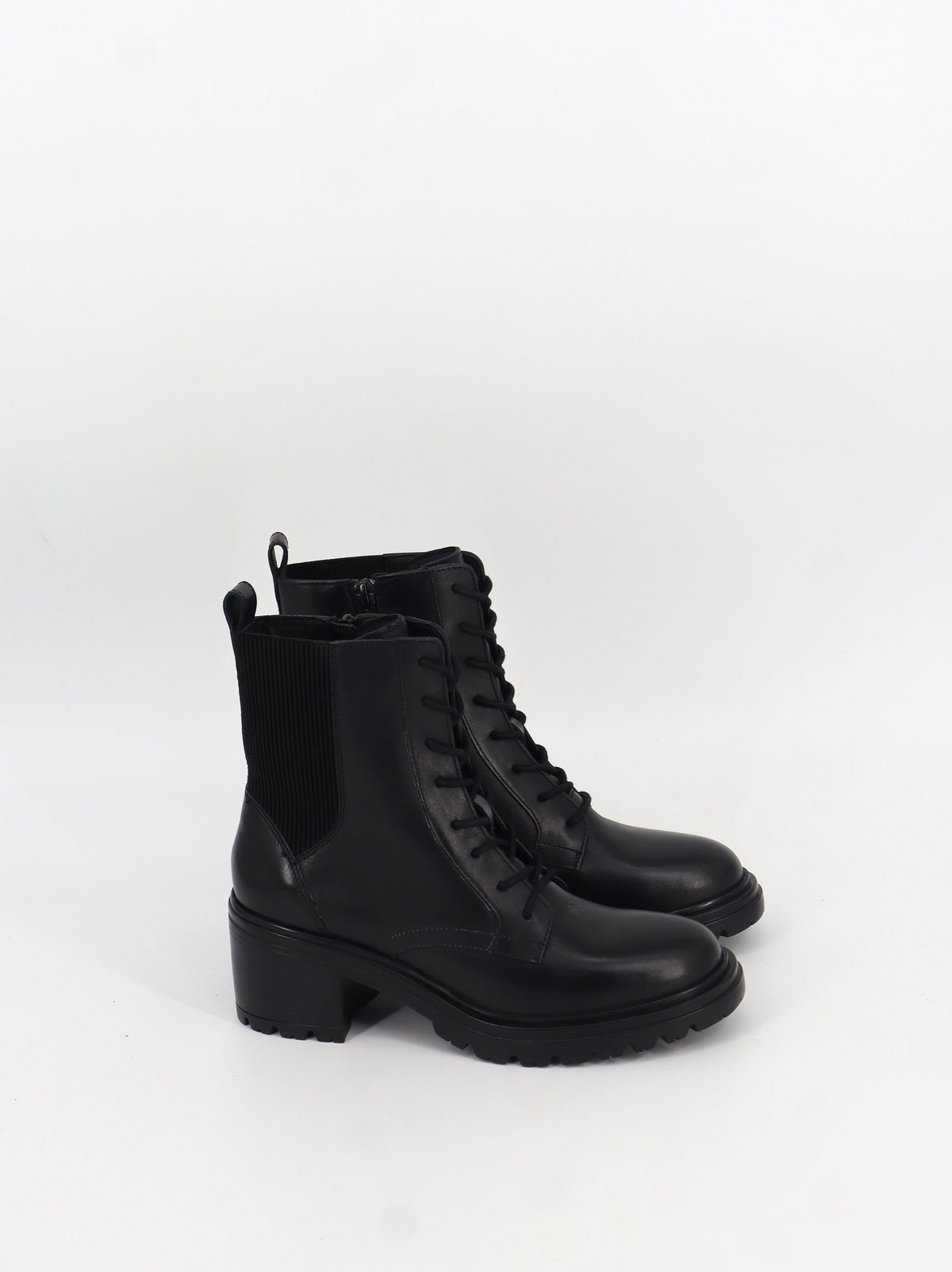 Image for Women's Plain Leather Ankle Boots,Black