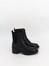 Image for Women's Plain Leather Ankle Boots,Black