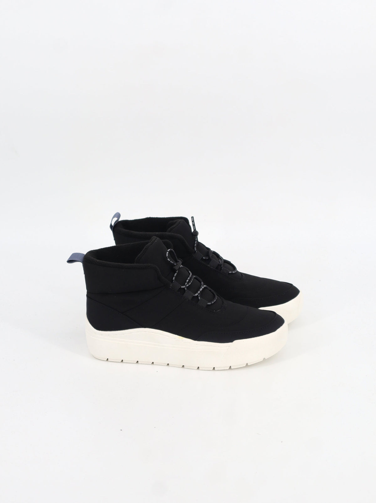 Image for Women's Plain High Sneakers,Black