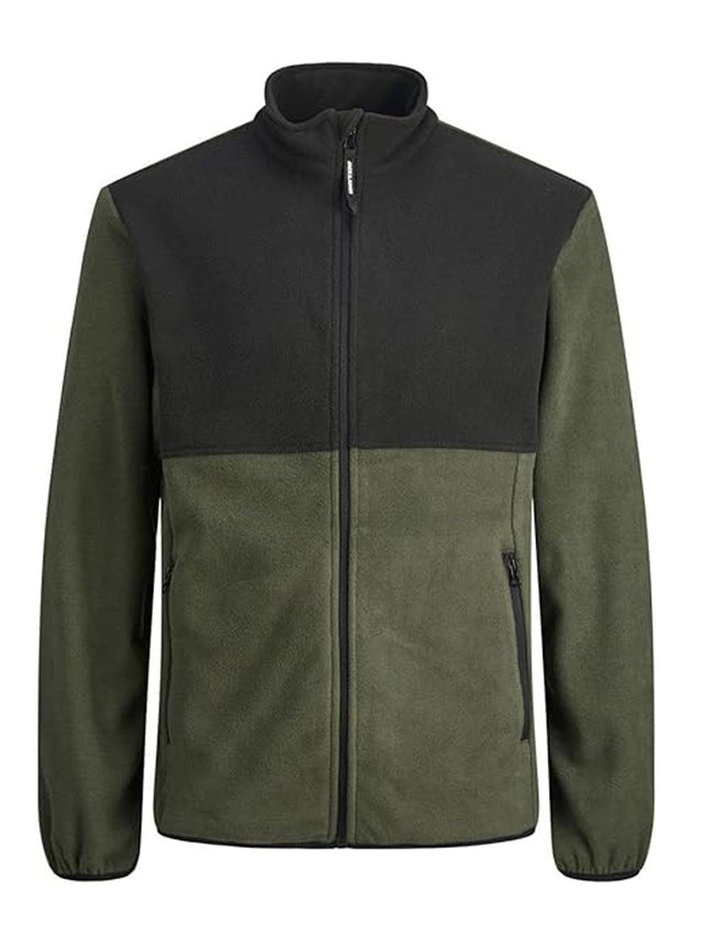 Image for Men's Colorblocked Jacket,Black/Olive