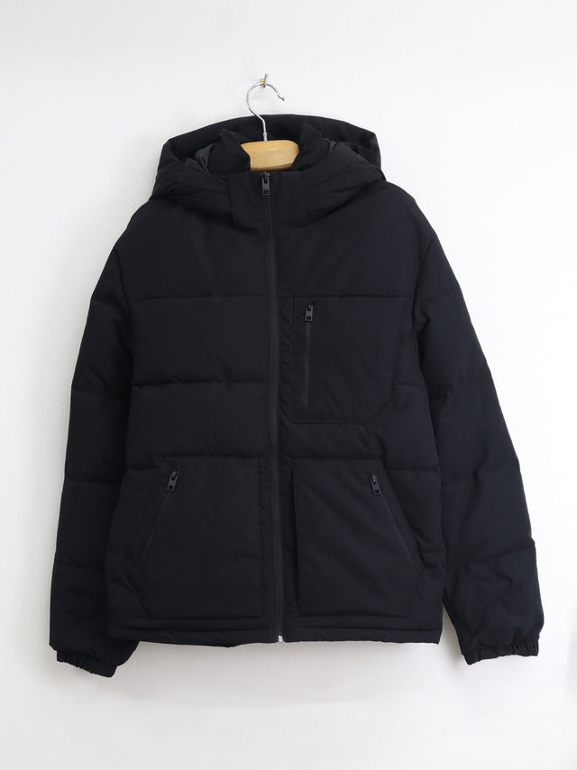 Image for Men's Plain Quilted Puffer Jacket,Black