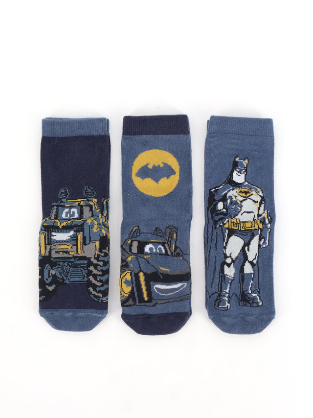 Image for Kids Boy's 3 Pairs Graphic Printed Socks,Blue