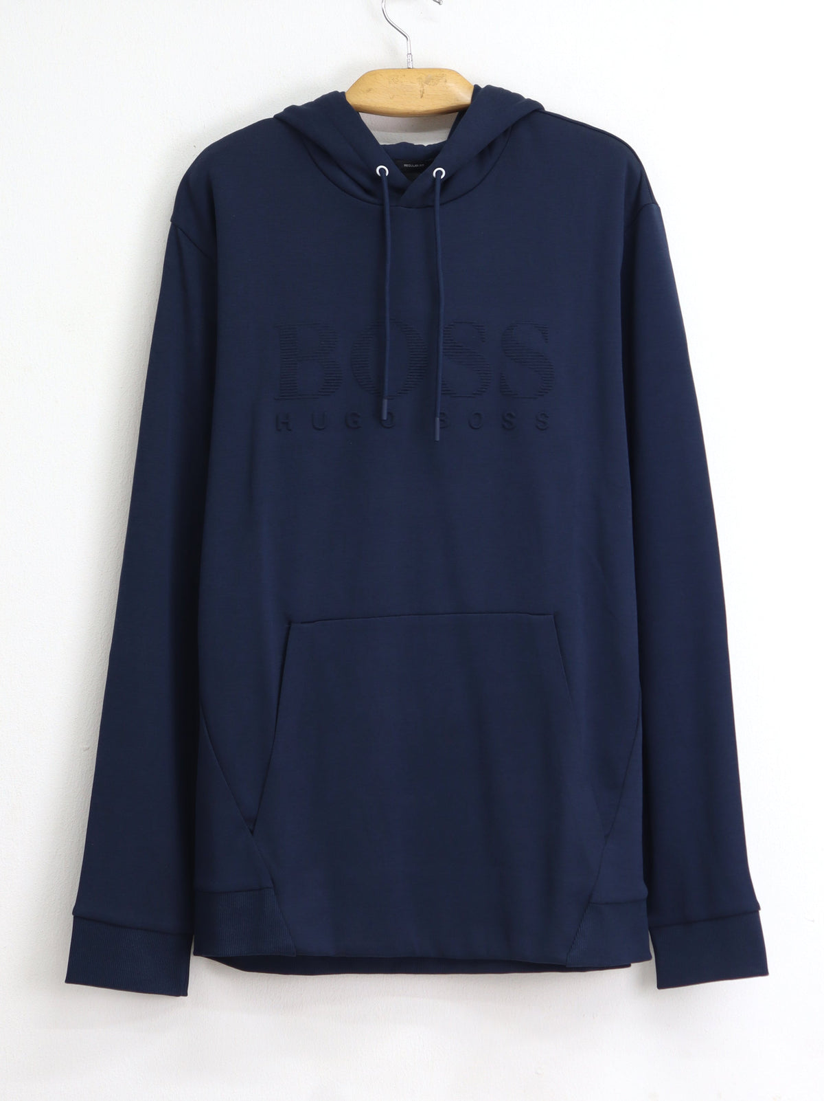 Image for Men's Brand Logo Embroidered Hoodie,Navy