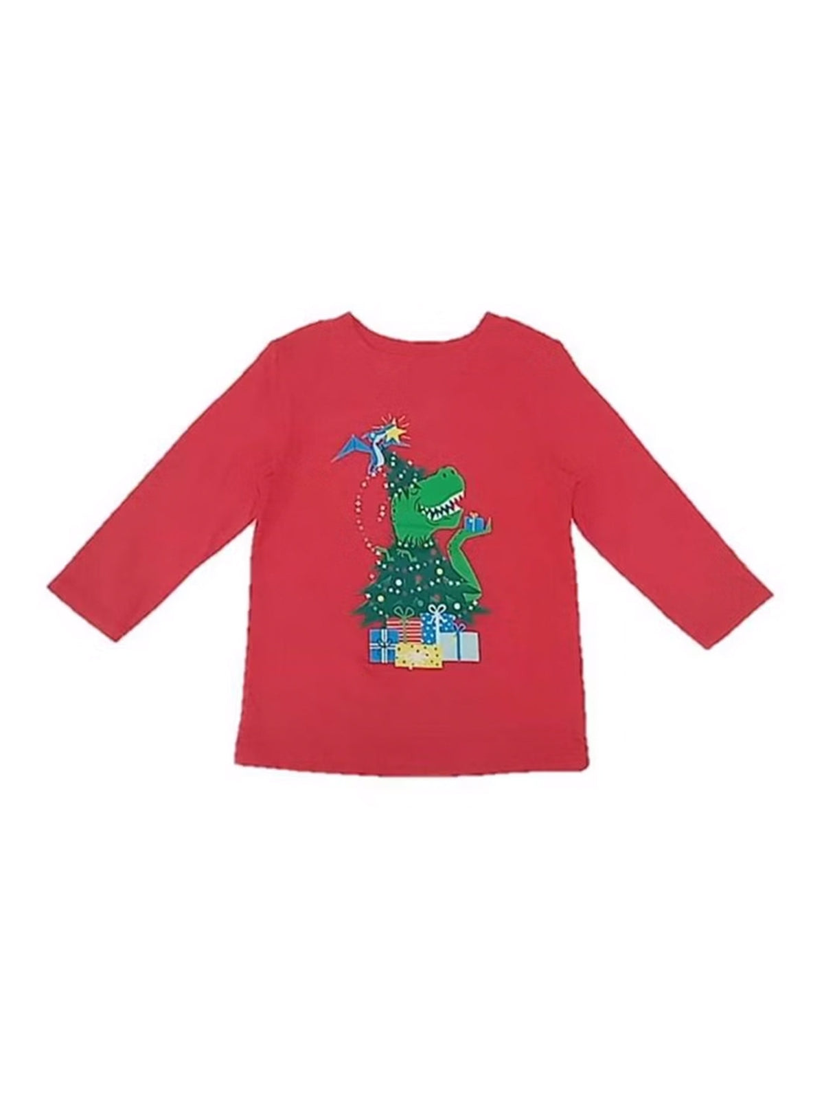 Image for Kids Boy's Graphic Printed Christmas Top,Red
