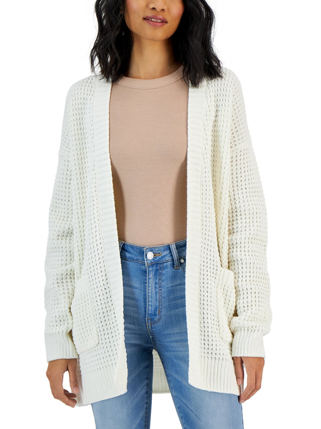 Image for Women's Textured Chenille Cardigan Sweater,Cream