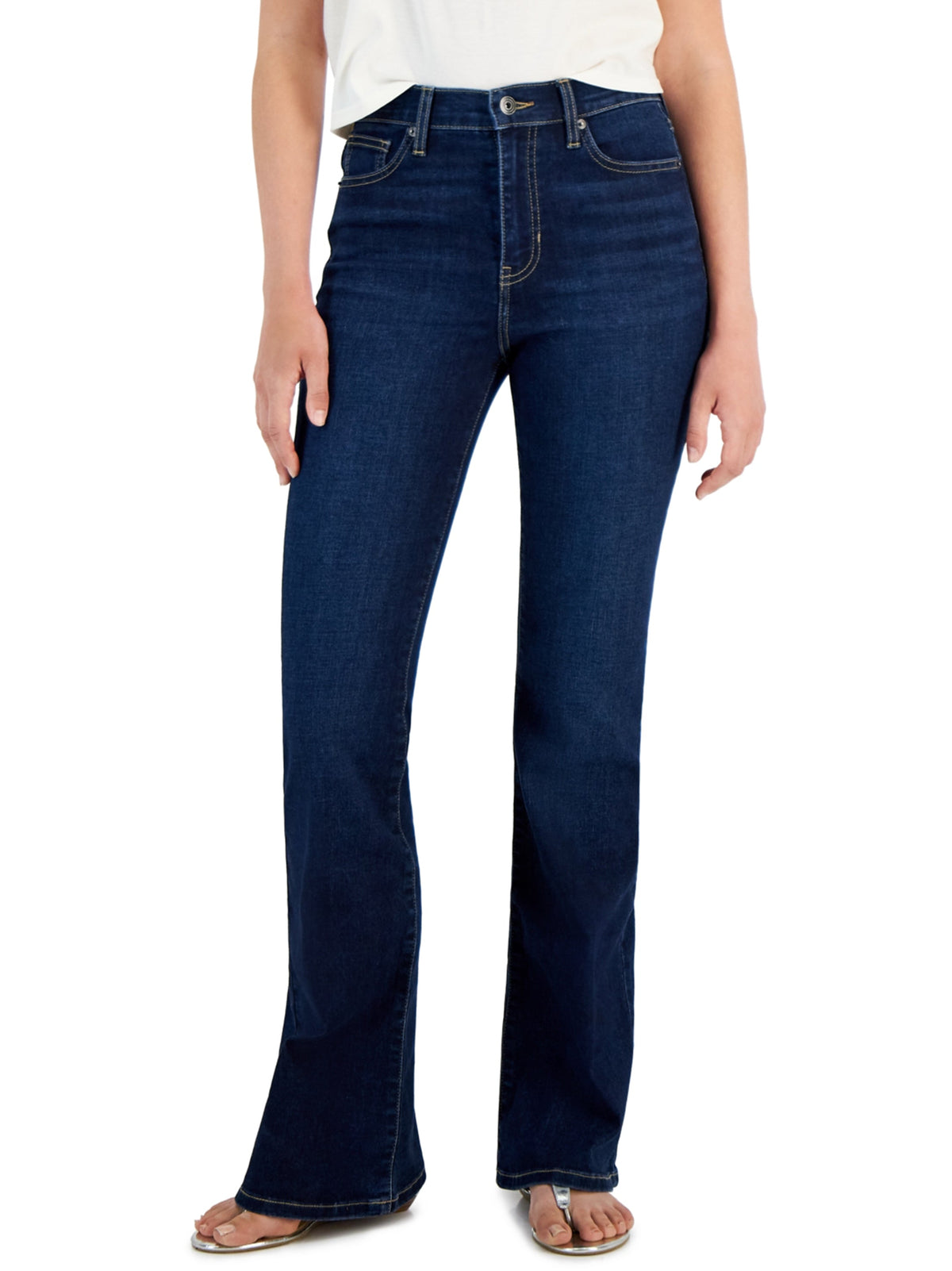 Image for Women's Washed Flare Jeans,Blue