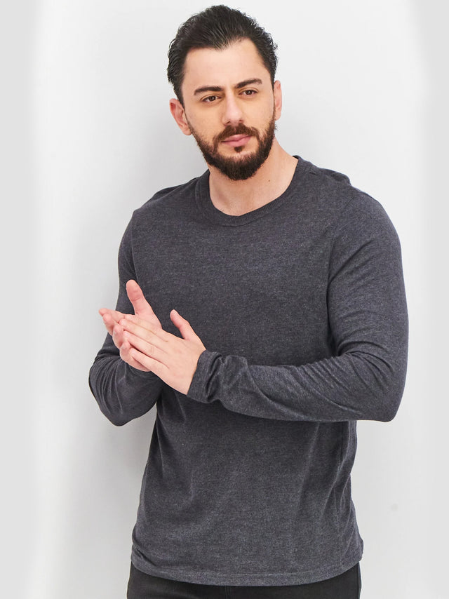 Image for Men's Plain Top,Dark Grey