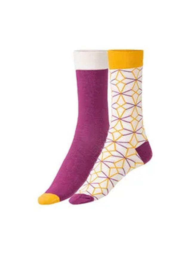 Image for Women's 2 Pairs Printed Socks,Multi