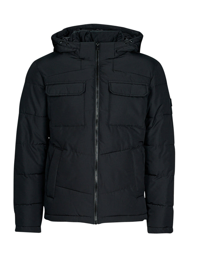 Image for Men's Plain Puffer Jacket,Black