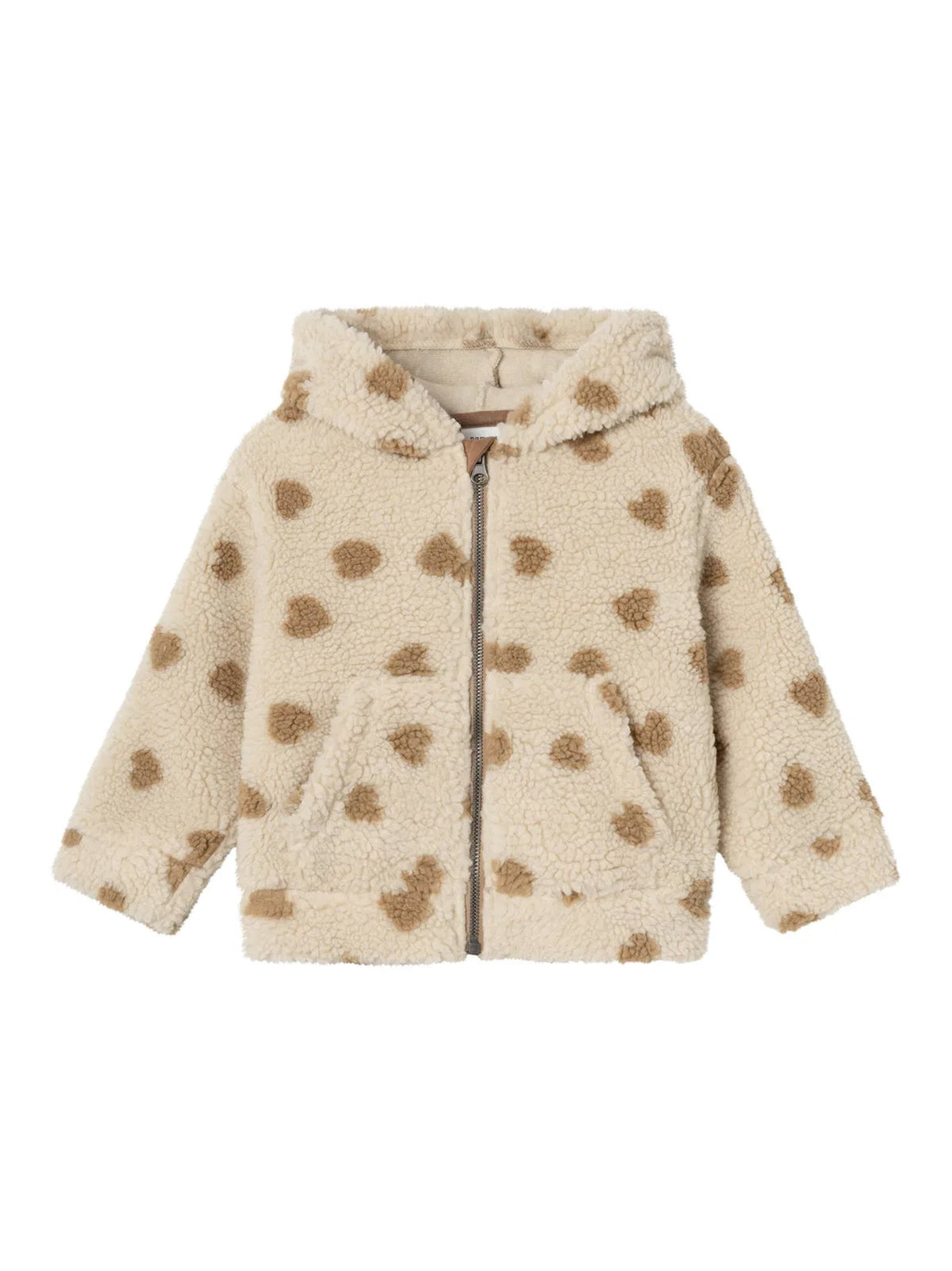 Image for Kids Girl's Printed Sherpa Jacket,Beige