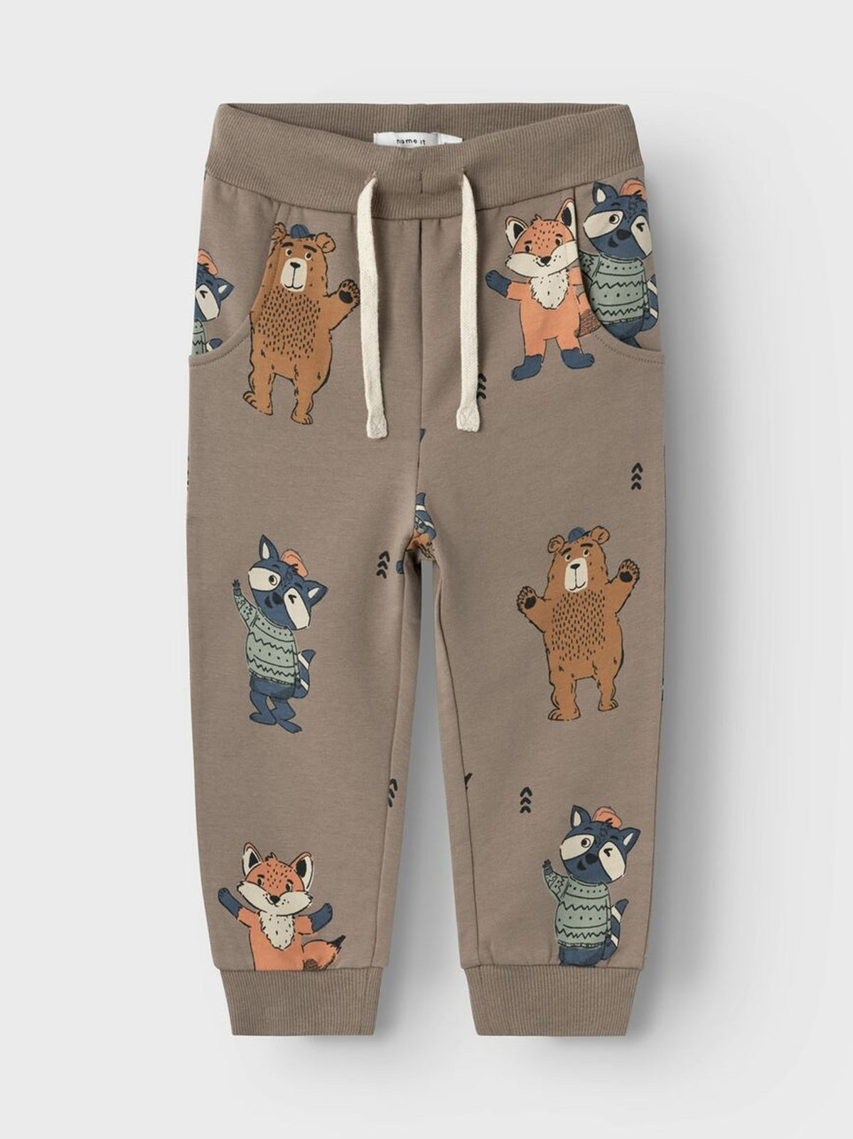 Image for Kids Boy's Graphic Printed Joggers,Brown