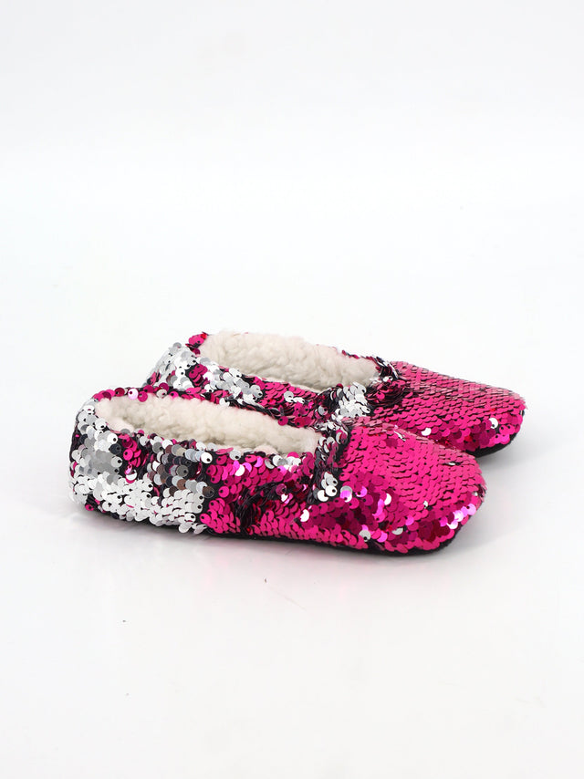 Image for Kids Girl's Sequined Slippers,Pink