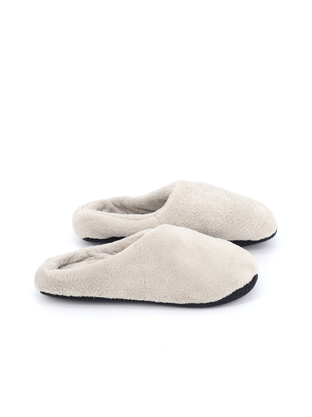 Image for Men's Plain Fleece Slippers,Light Grey