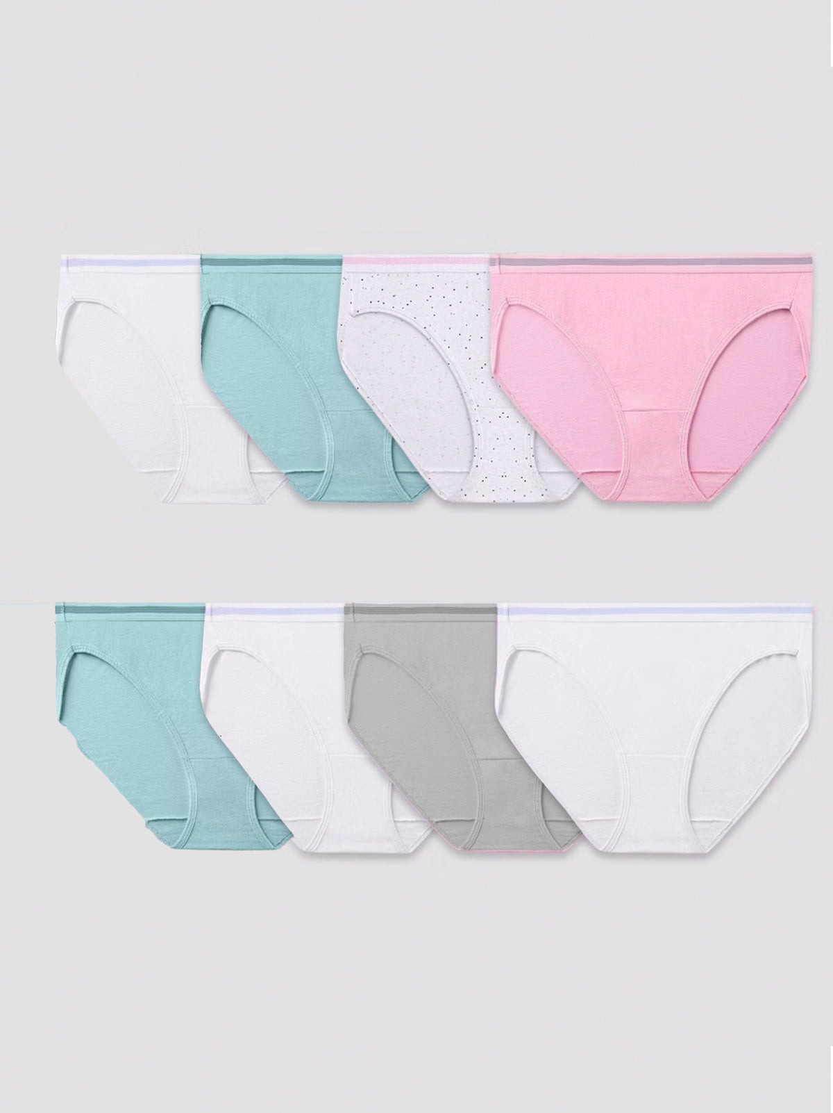Image for Women's 8 Pack Cotton Bikinis Set,Multi