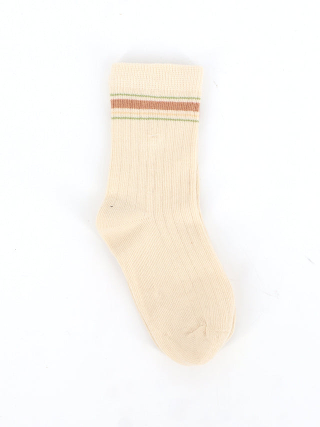 Image for Kids Girl's Striped Socks,Light Beige