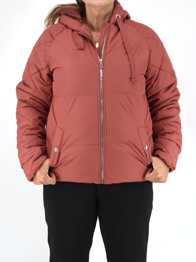 Image for Women's Quilted Puffer Jacket,Pink