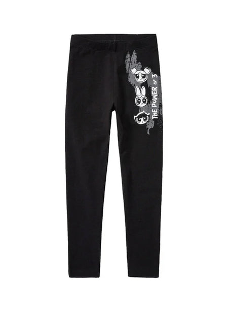 Image for Kids Girl's Graphic Printed Leggings,Black