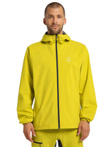 Image for Men's Brand Logo Embroidered Waterproof Jacket,Yellow
