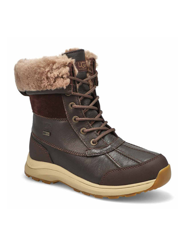 Image for Women's Leather Ankle Boots,Dark Brown