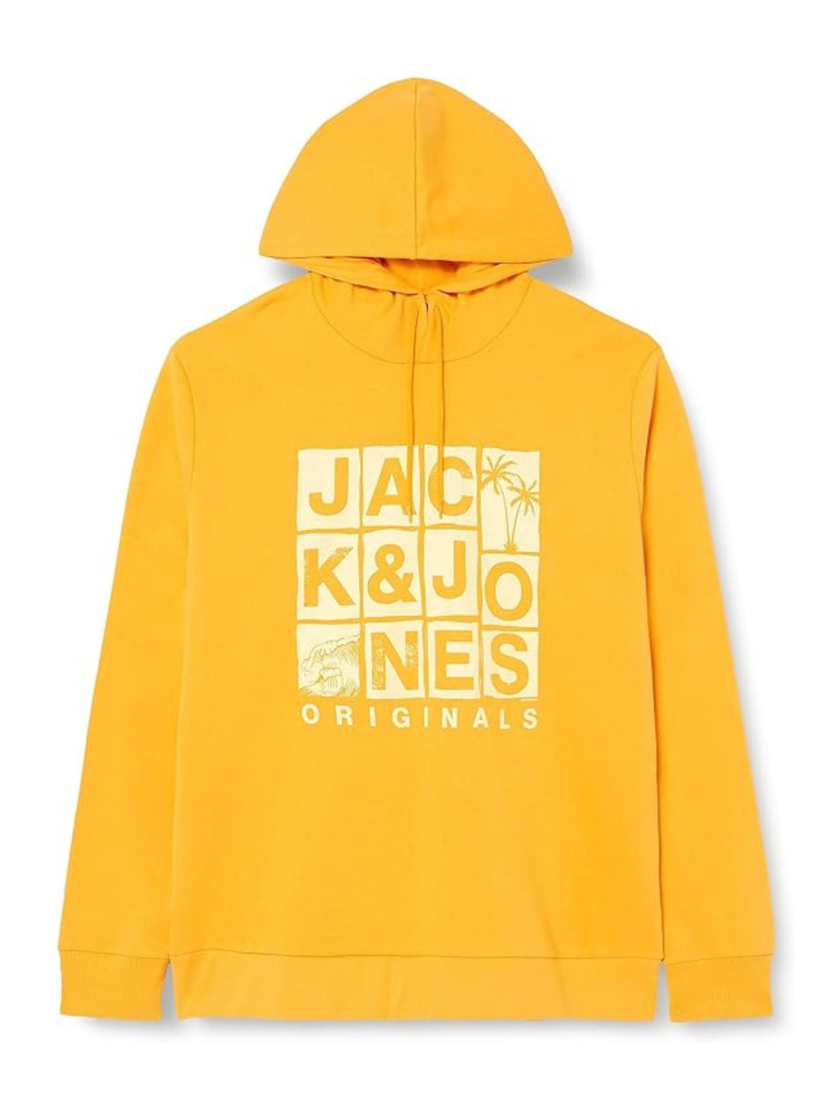 Image for Men's Graphic Printed Hoodie,Orange