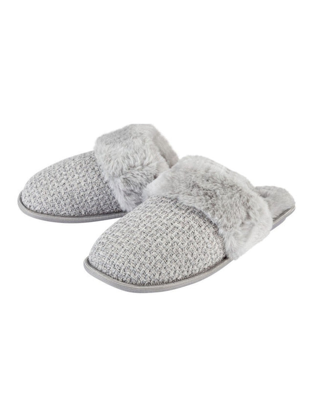 Image for Women's Faux Fur Slippers,Grey