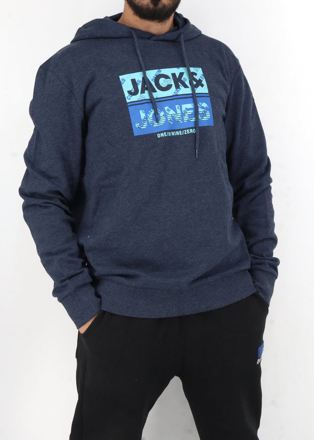 Image for Men's Printed Hoodie,Navy