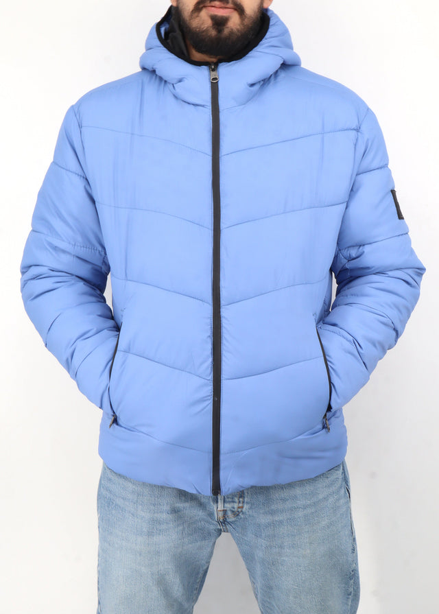 Image for Men's Quilted Puffer Jacket,Blue