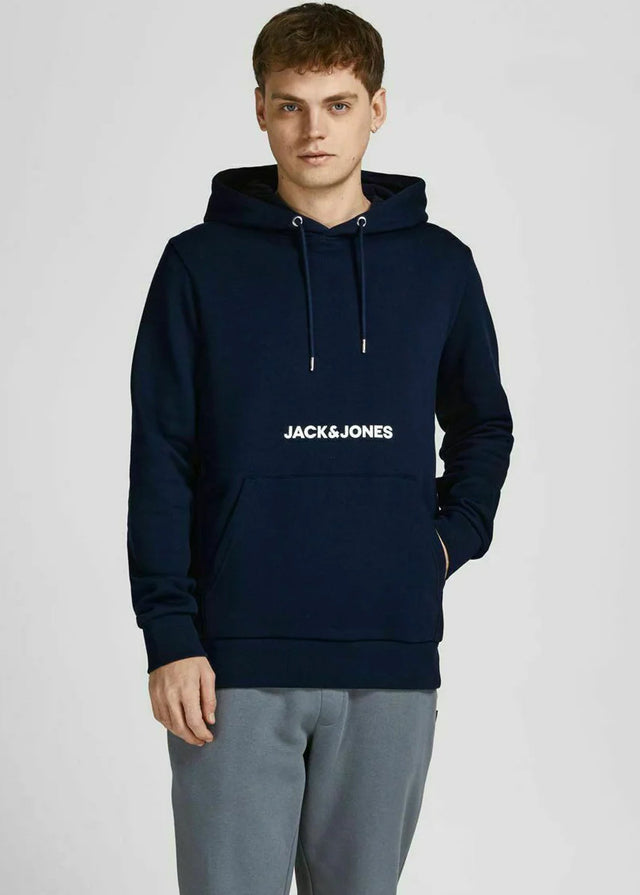 Image for Men's Graphic Printed Hoodie,Navy