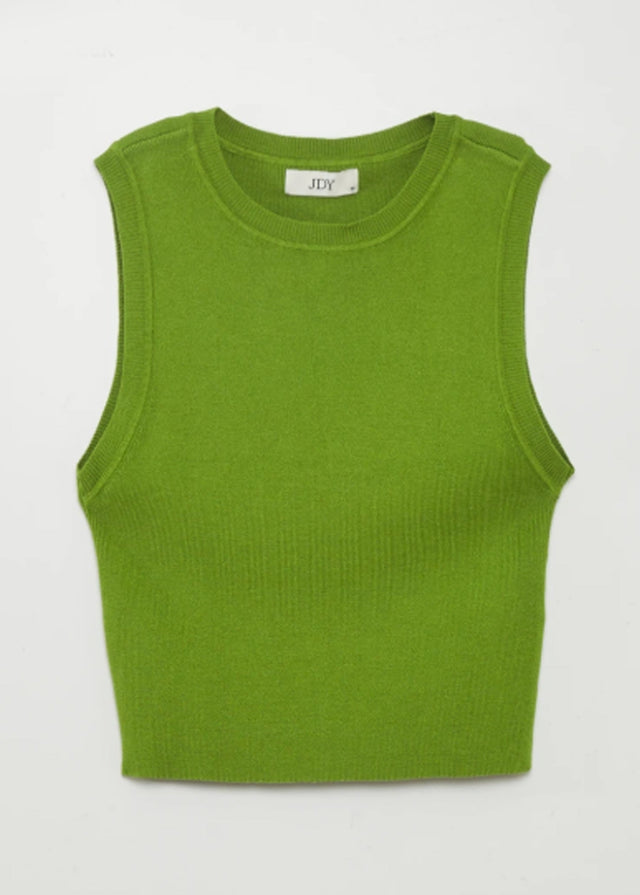 Image for Women's Cropped Knit Sweater,Lime Green