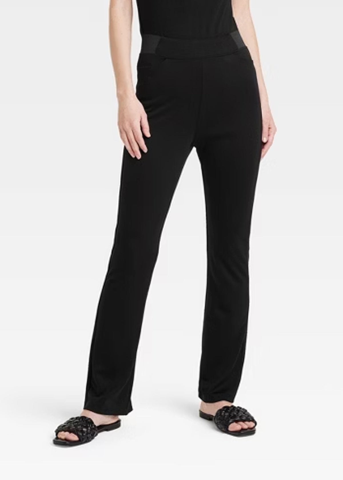 Image for Women's Plain Flare Trousers,Black