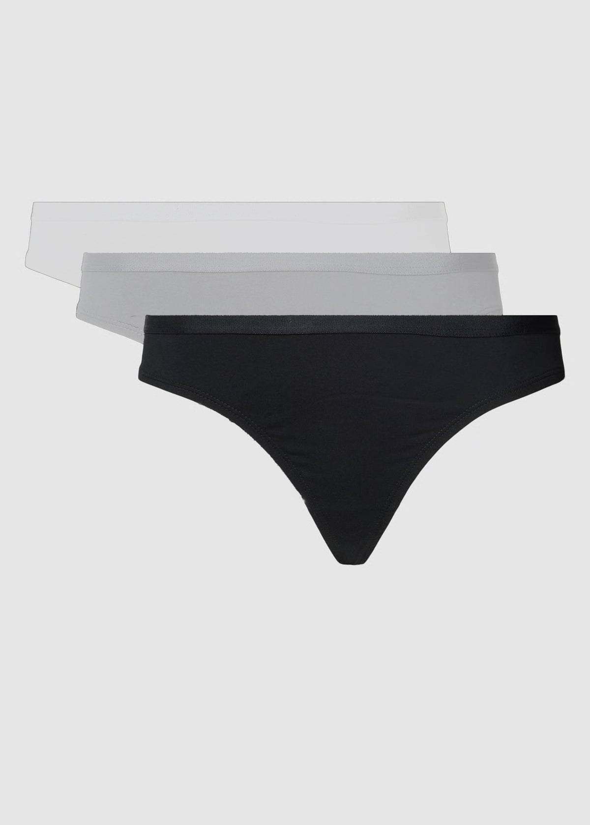 Image for Women's 3 Pack Plain Thongs,Multi