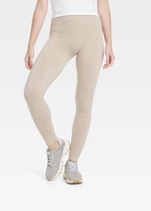 Image for Women's Plain Leggings,Light Beige