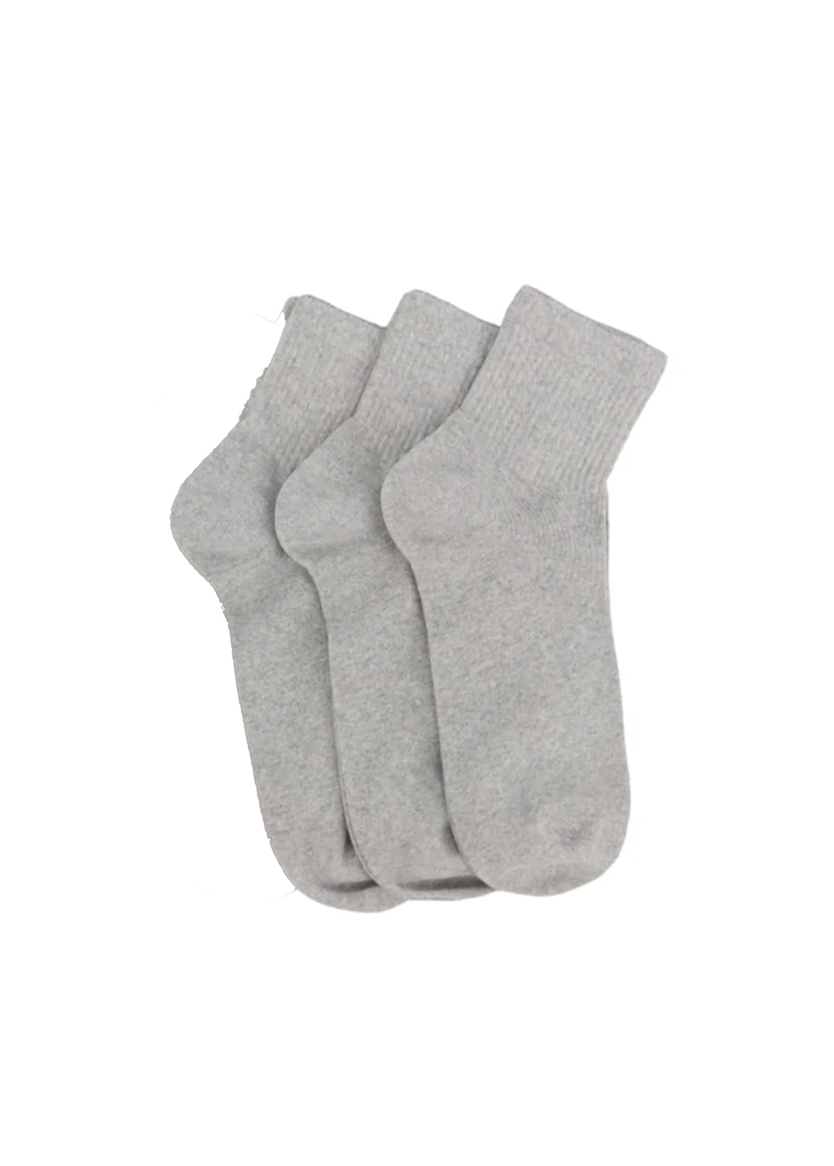 Image for Men's 3 Pairs Plain Long Thick Socks,Light Grey