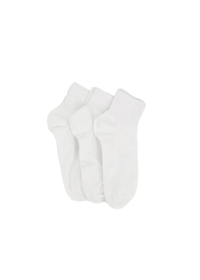Image for Men's 3 Pairs Plain Long Thin Socks,White