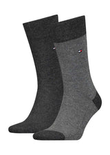 Image for Men's 2 Pairs Brand Logo Embroidered Socks Set,Dark Grey