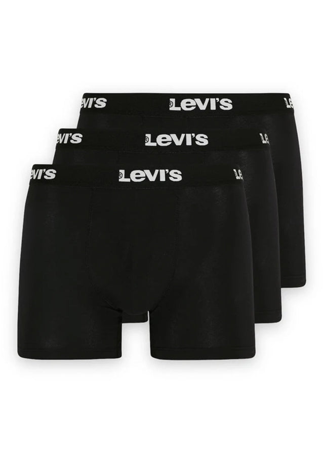 Image for Men's 3 Pack Plain Boxers Set,Black