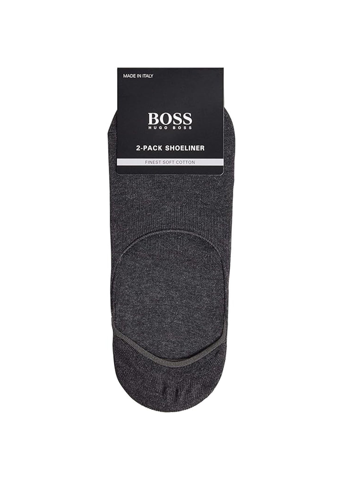 Image for Men's 2 Pairs Plain Shoeliner Socks Set,Dark Grey