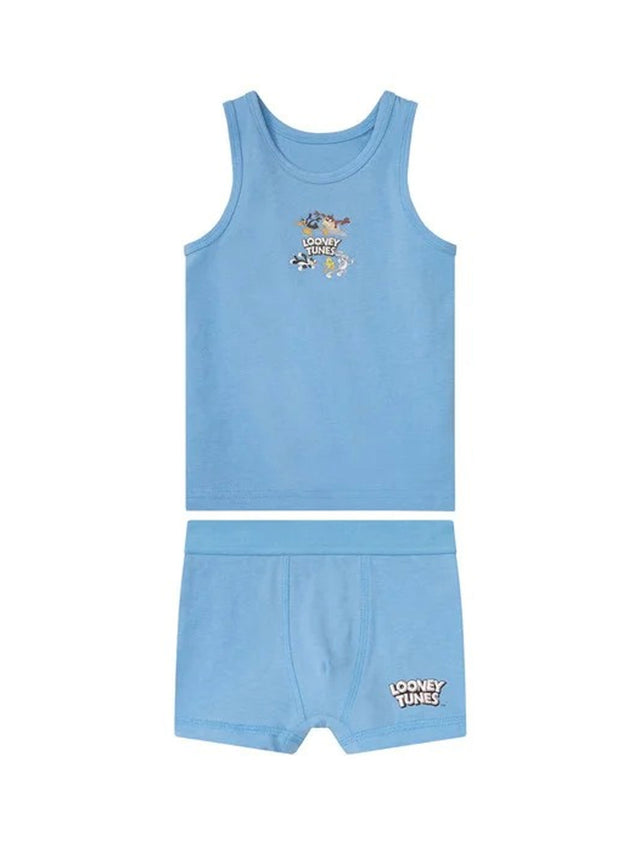 Image for Kids Boy's 2 Pcs Graphic Printed Underwear Set,Blue