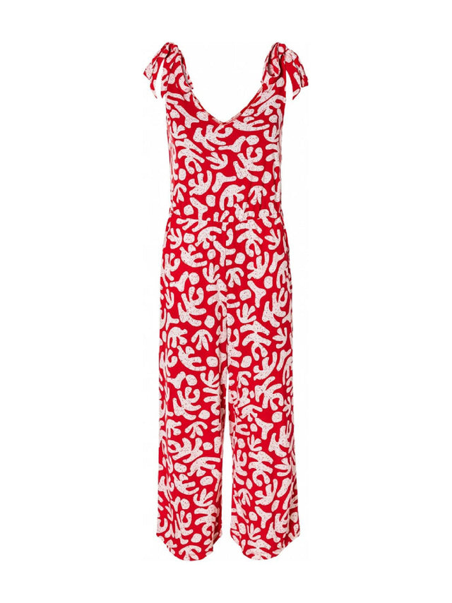 Image for Women's Printed Jumpsuit,Red