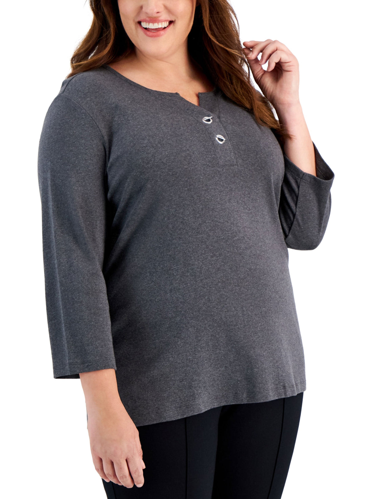 Image for Women's Plain Blouse,Grey