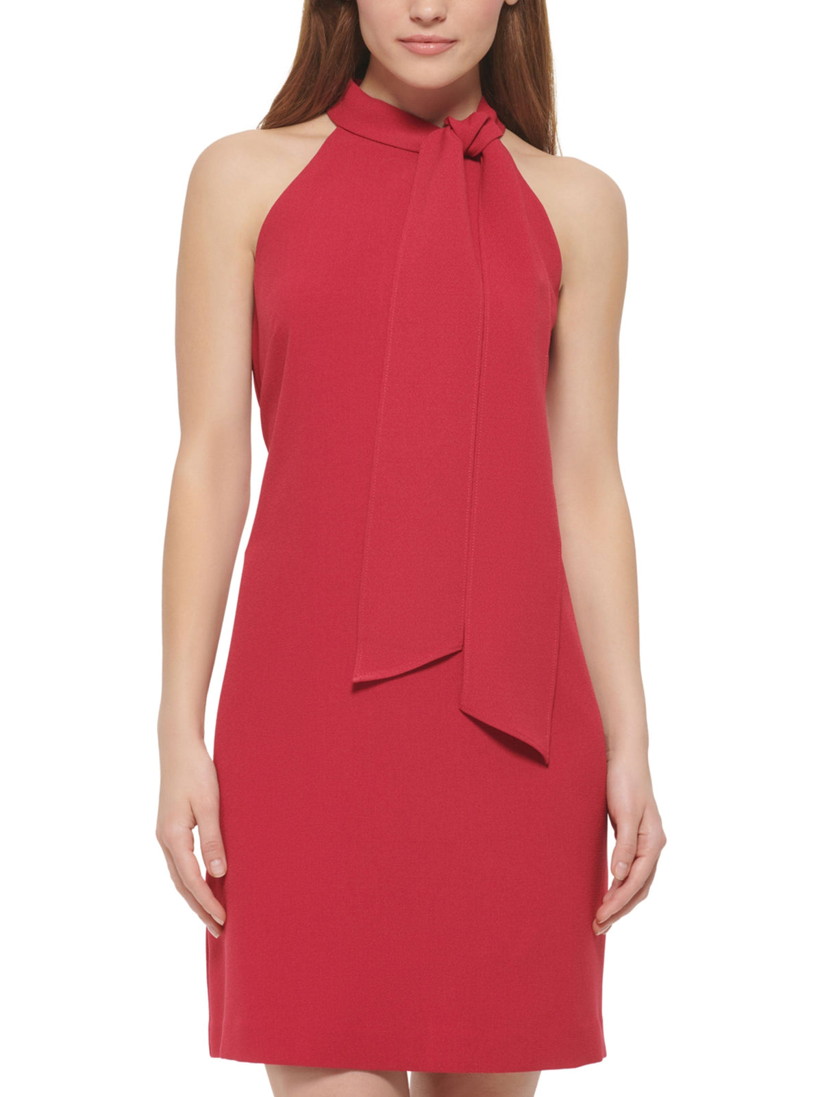 Image for Women's Plain Dress,Cherry Red