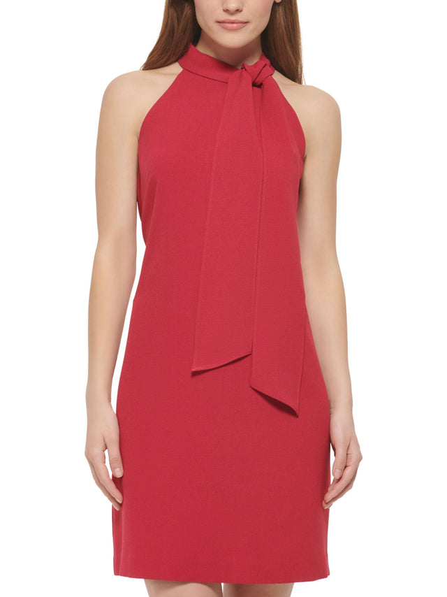 Image for Women's Plain Dress,Cherry Red