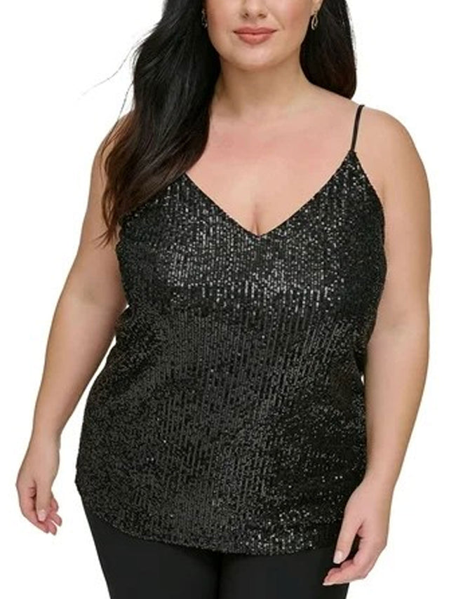 Image for Women's Sequined Camisole,Black