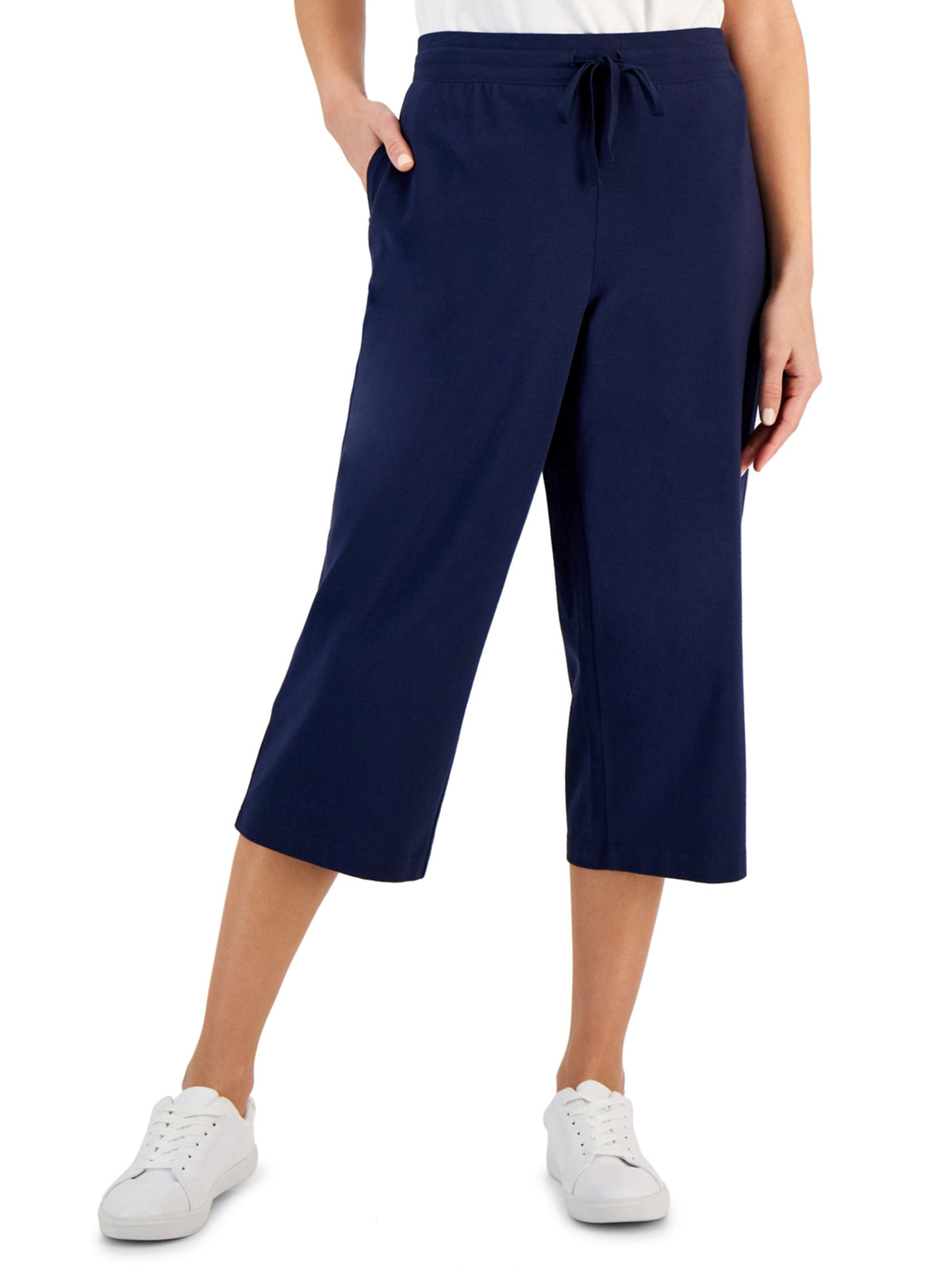 Image for Women's Knit Capri Pants,Navy
