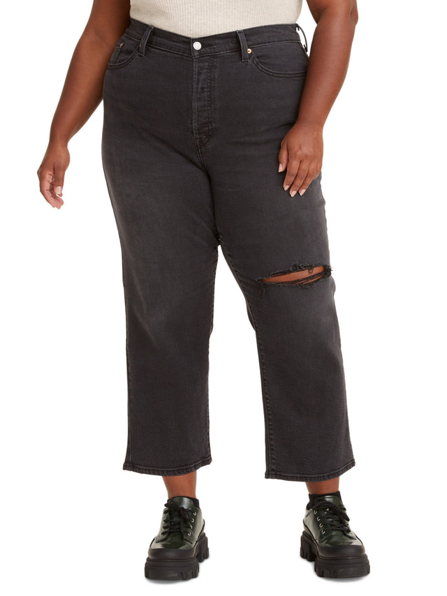 Image for Women's Ripped Jeans,Dark Grey